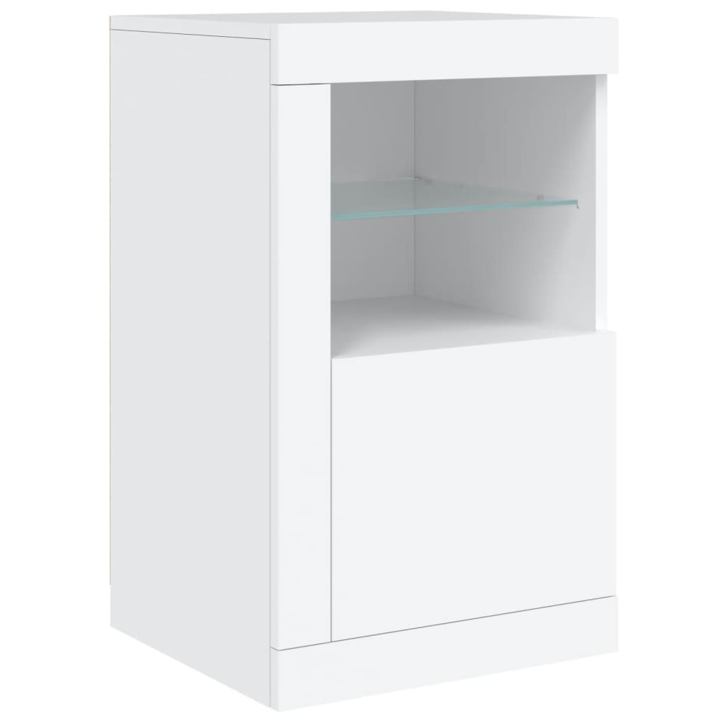 Buffet avec éclairage LED 164x37x67 cm couleur chêne