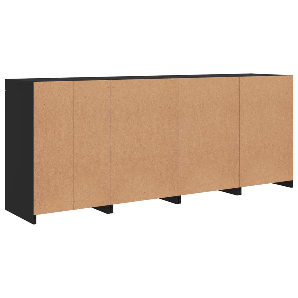 Dressoir met LED-verlichting 164x37x67 cm eikenkleurig