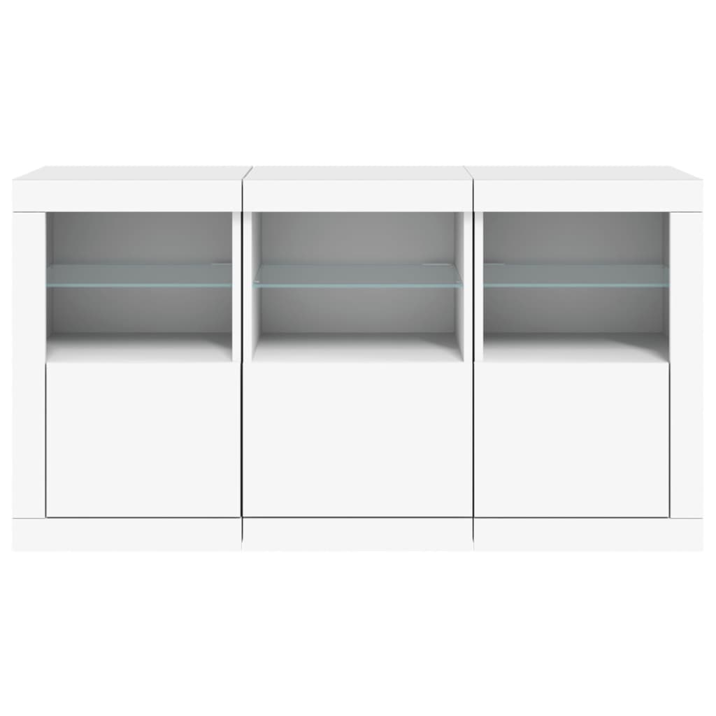 Dressoir met LED-verlichting 123x37x67 cm