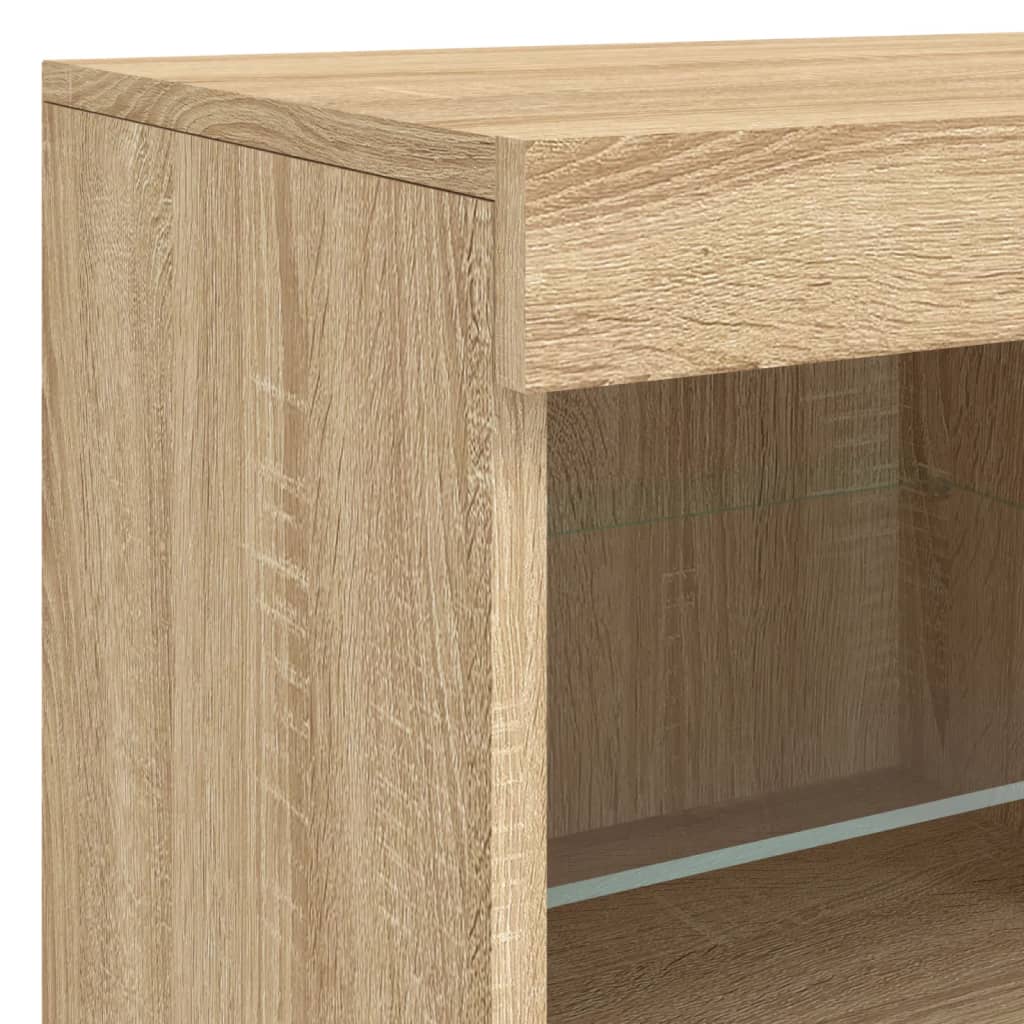 Dressoir met LED-verlichting 123x37x67 cm