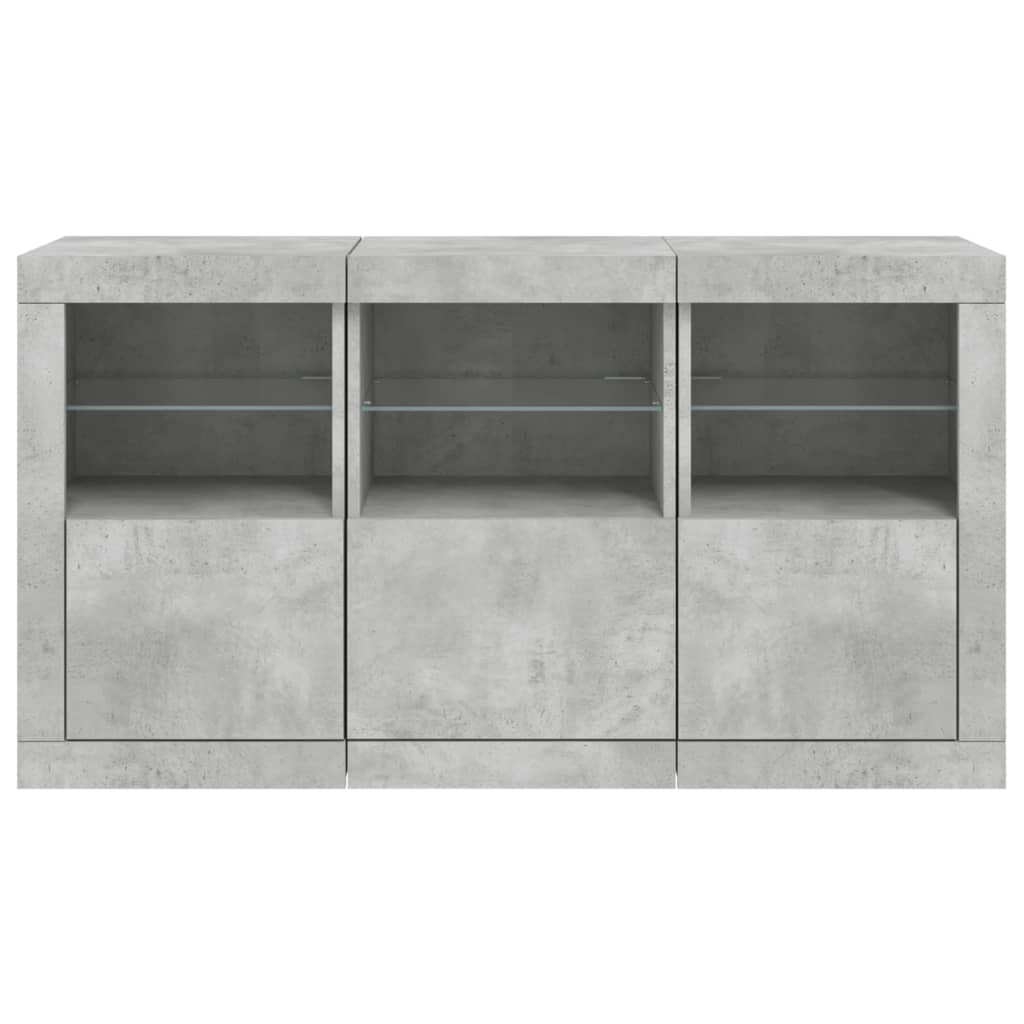 Buffet avec éclairage LED 123x37x67 cm