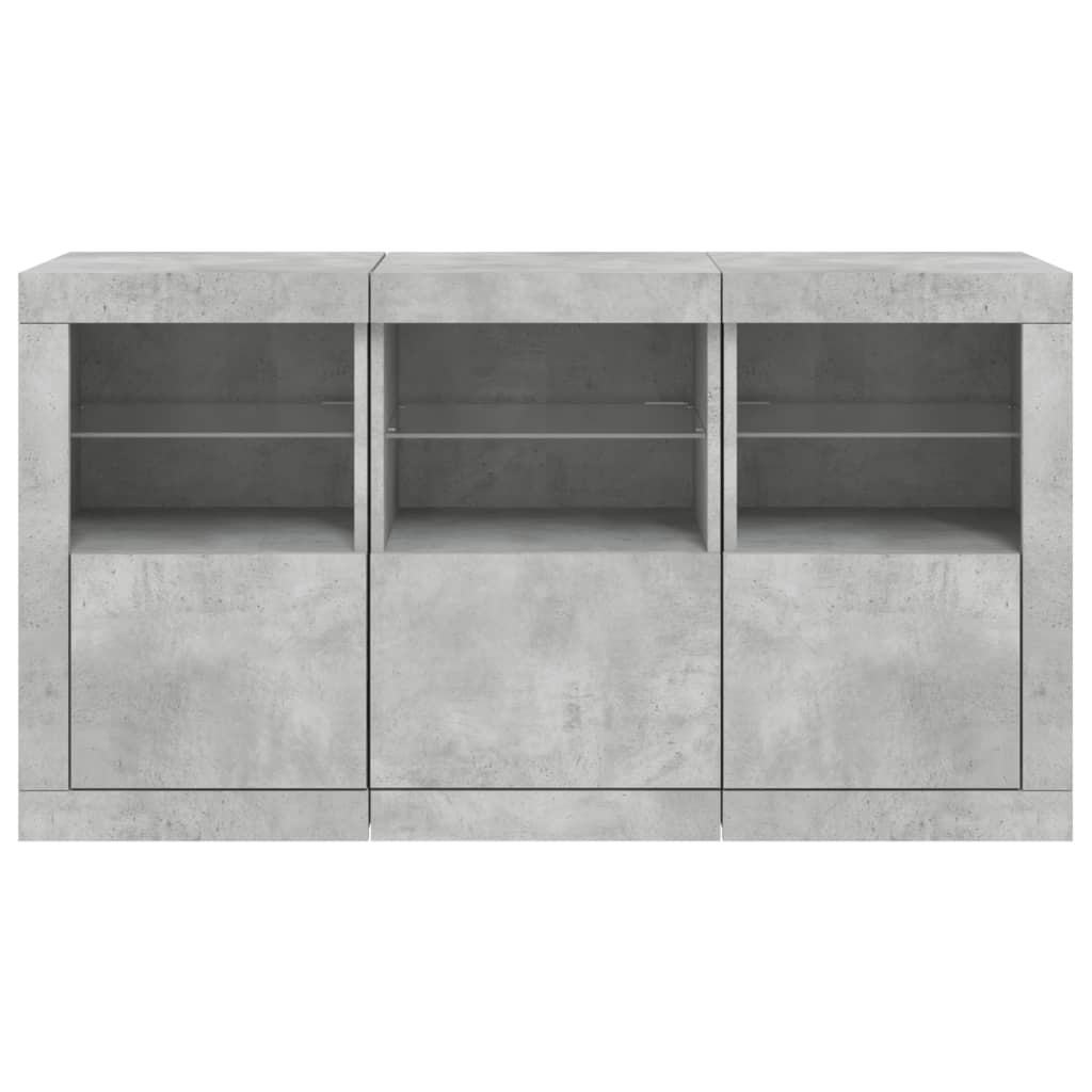 Buffet avec éclairage LED 123x37x67 cm