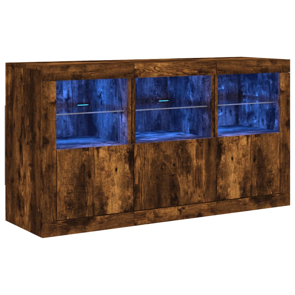 Buffet avec éclairage LED 123x37x67 cm