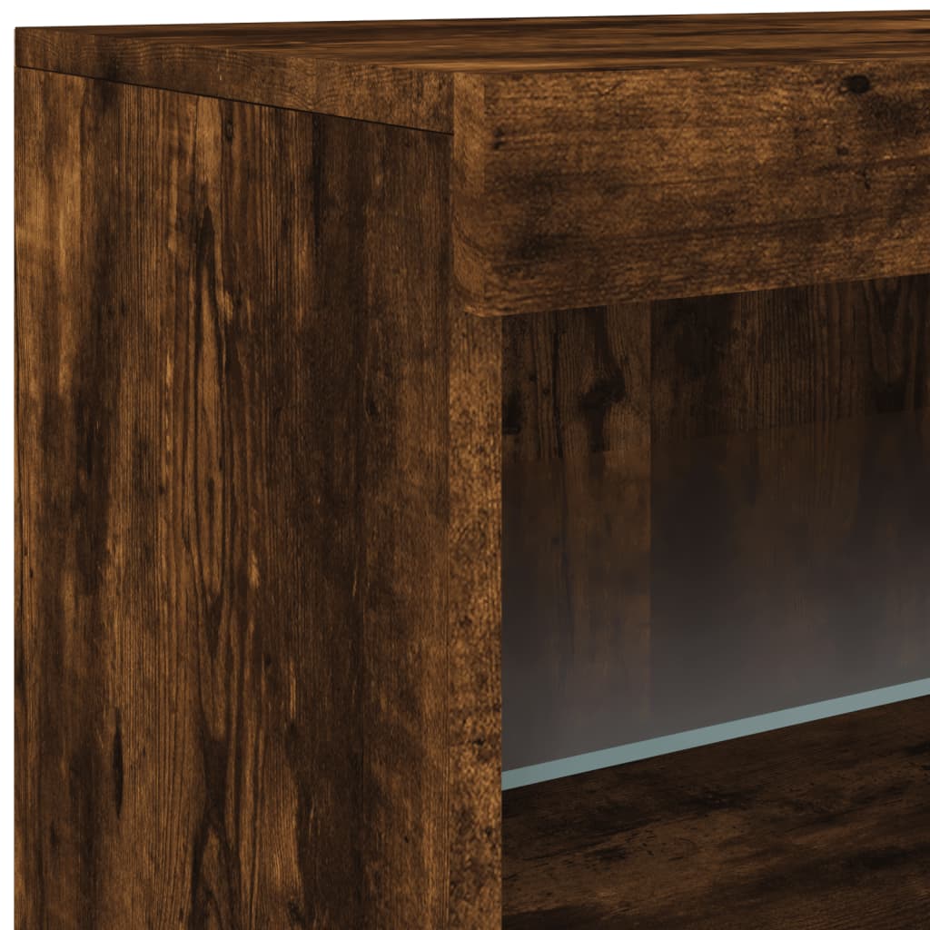 Dressoir met LED-verlichting 123x37x67 cm