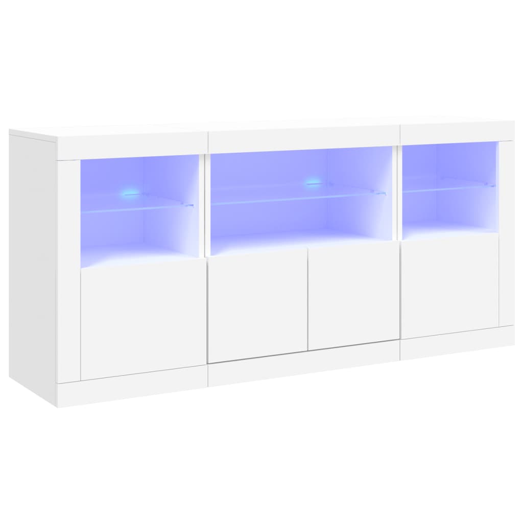 Buffet avec éclairage LED 142,5x37x67 cm