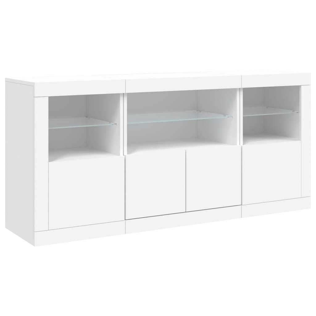 Dressoir met LED-verlichting 142,5x37x67 cm