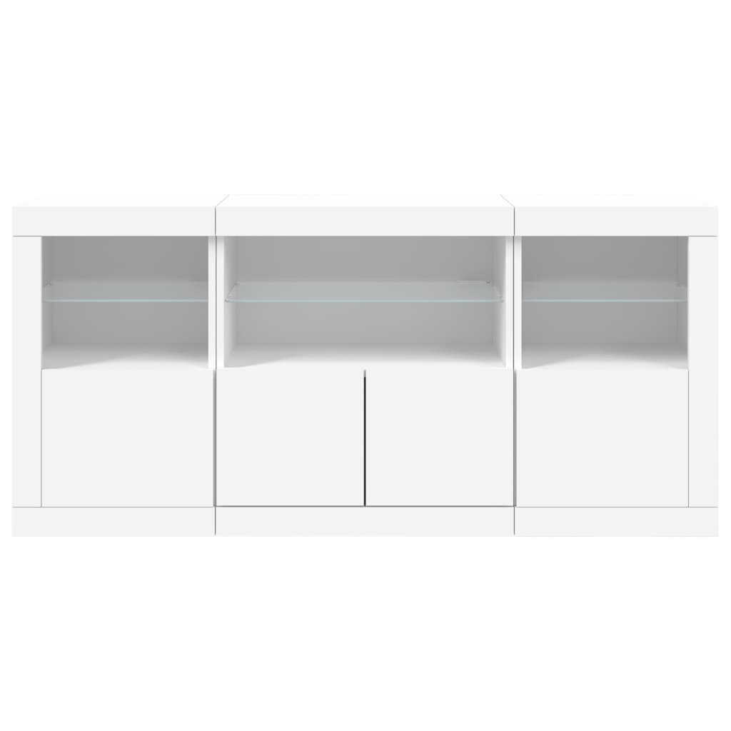 Dressoir met LED-verlichting 142,5x37x67 cm