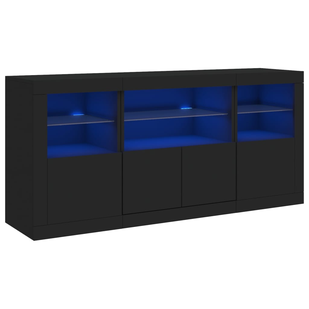 Buffet avec éclairage LED 142,5x37x67 cm