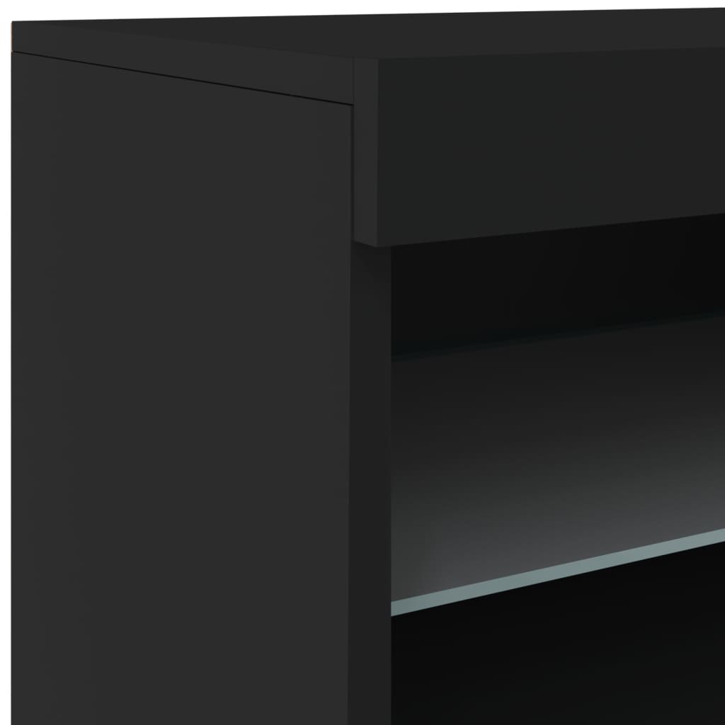 Buffet avec éclairage LED 142,5x37x67 cm