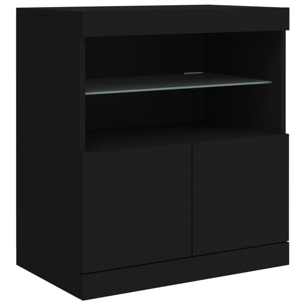 Dressoir met LED-verlichting 142,5x37x67 cm