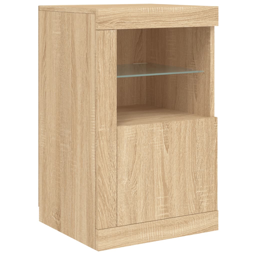 Dressoir met LED-verlichting 142,5x37x67 cm