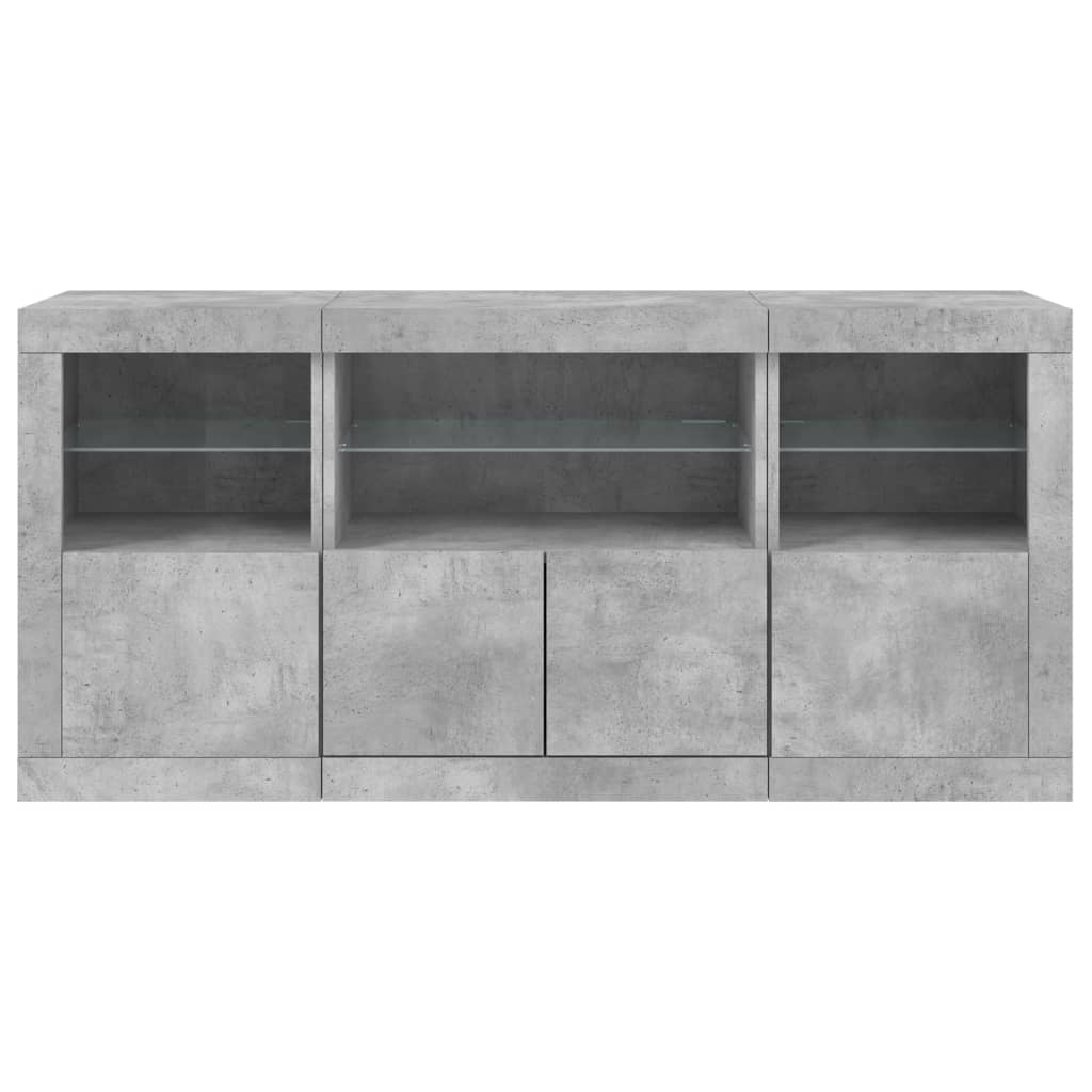 Buffet avec éclairage LED 142,5x37x67 cm