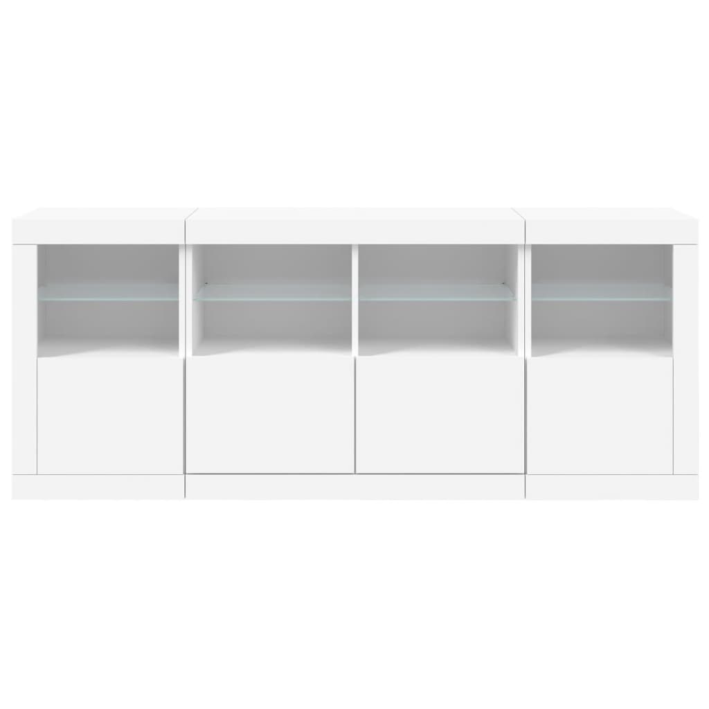 Dressoir met LED-verlichting 163x37x67 cm eikenkleurig