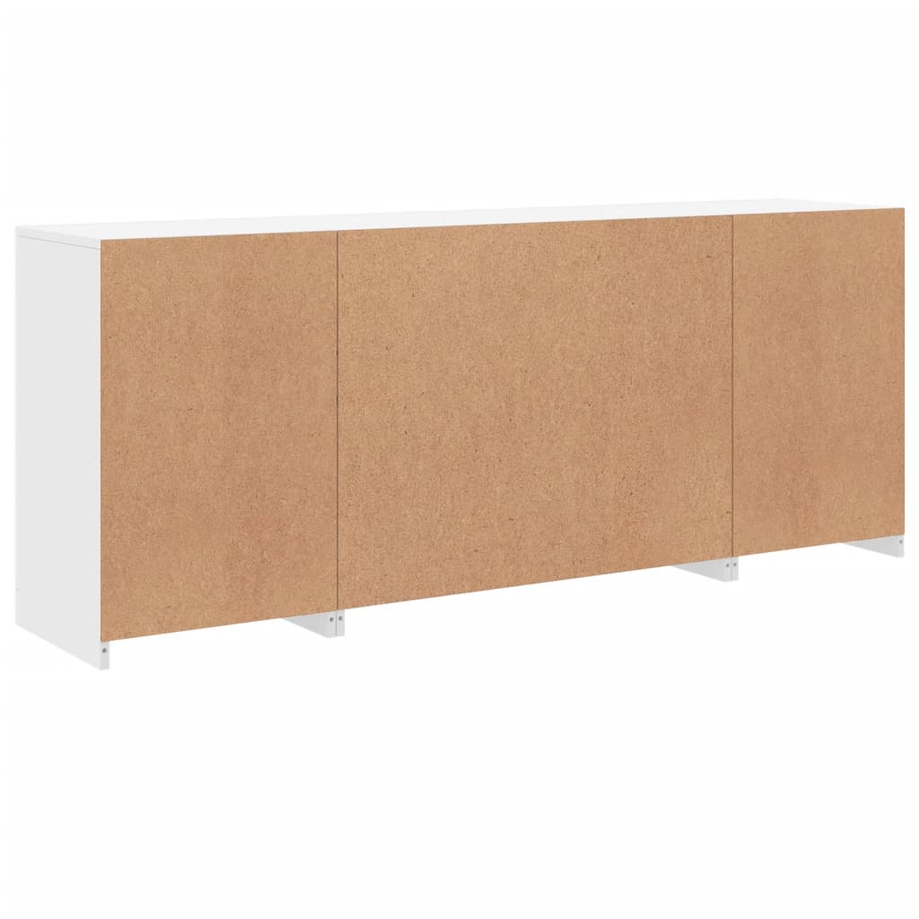 Dressoir met LED-verlichting 163x37x67 cm eikenkleurig