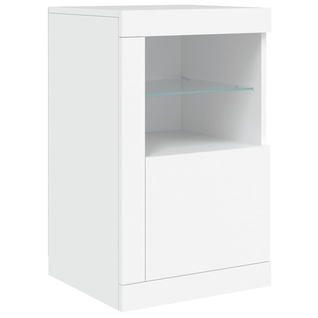 Buffet avec éclairage LED 163x37x67 cm couleur chêne