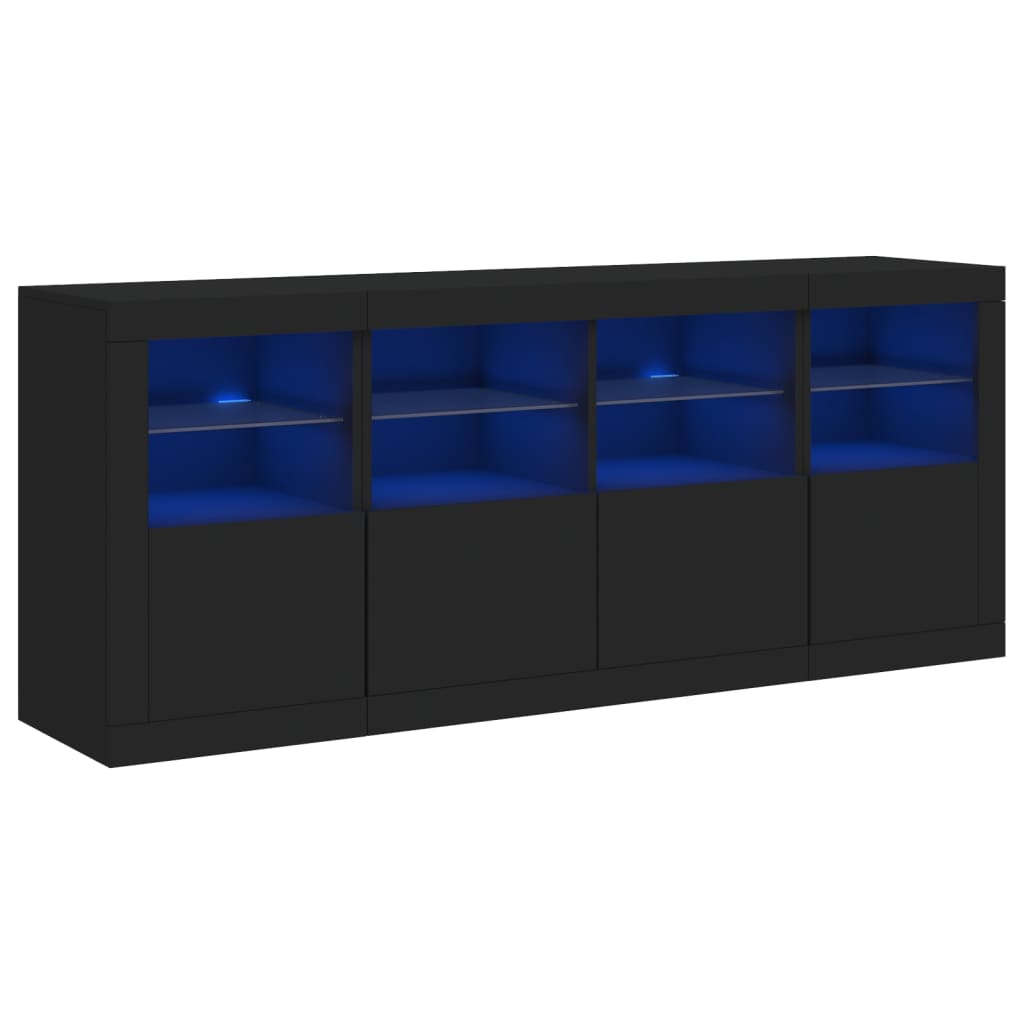 Dressoir met LED-verlichting 162x37x67 cm