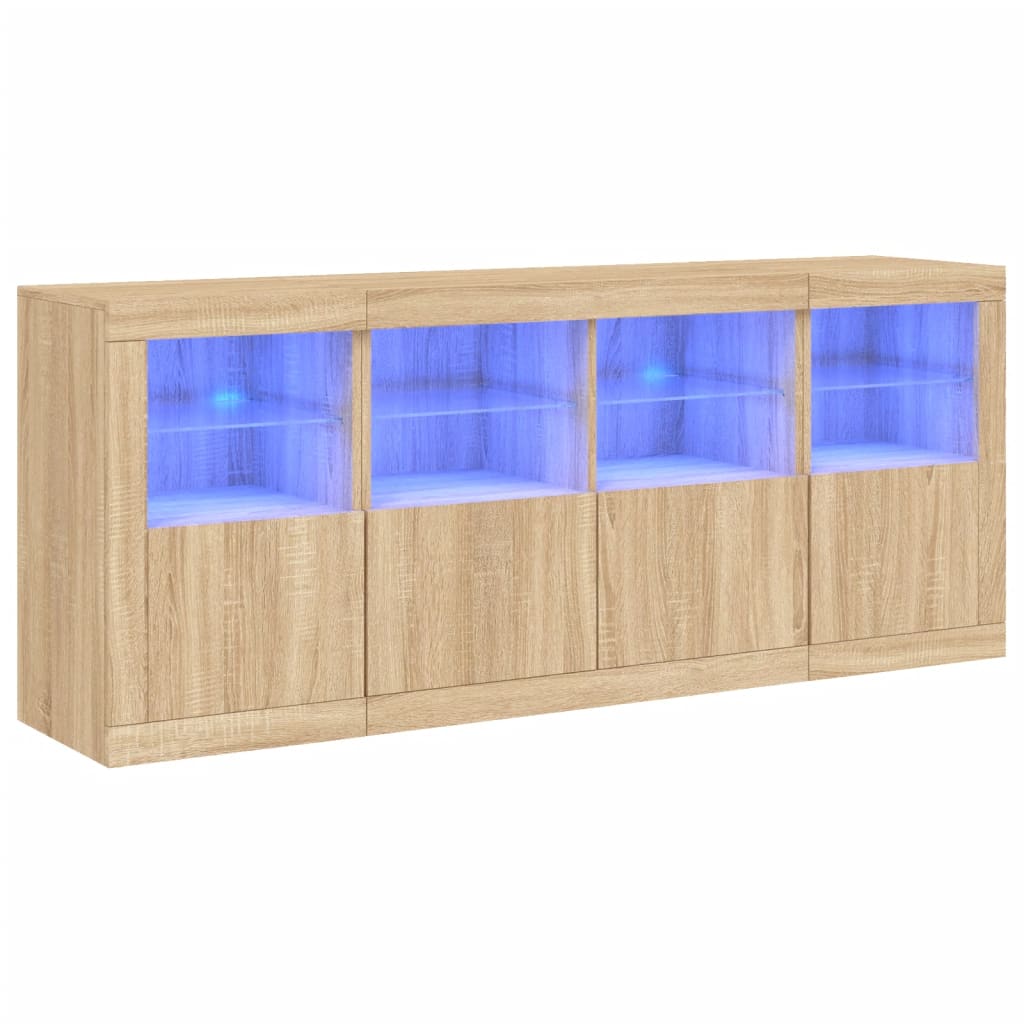 Buffet avec éclairage LED 162x37x67 cm