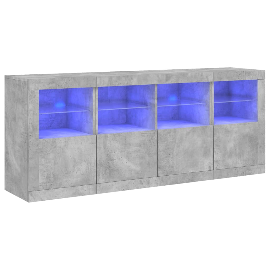 Buffet avec éclairage LED 162x37x67 cm