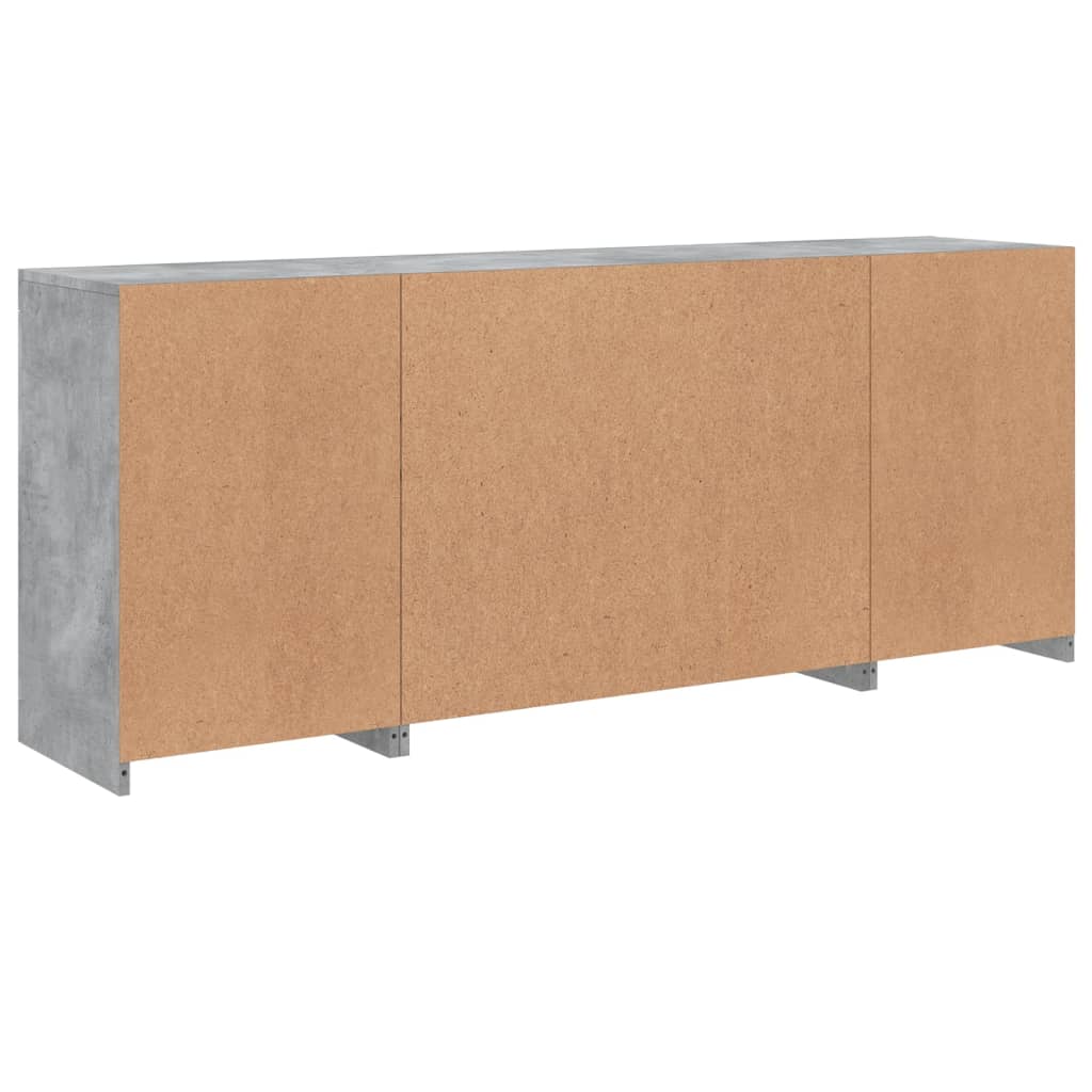 Dressoir met LED-verlichting 163x37x67 cm eikenkleurig