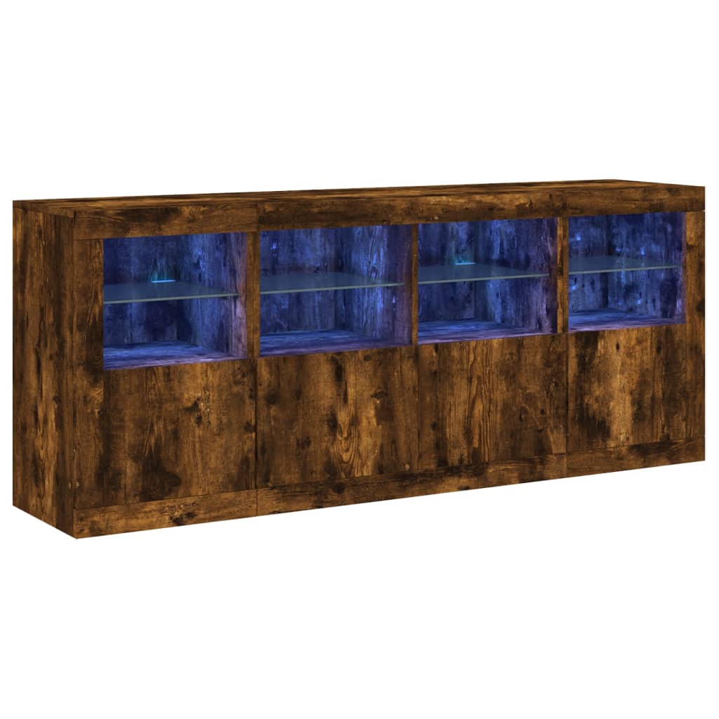 Dressoir met LED-verlichting 162x37x67 cm