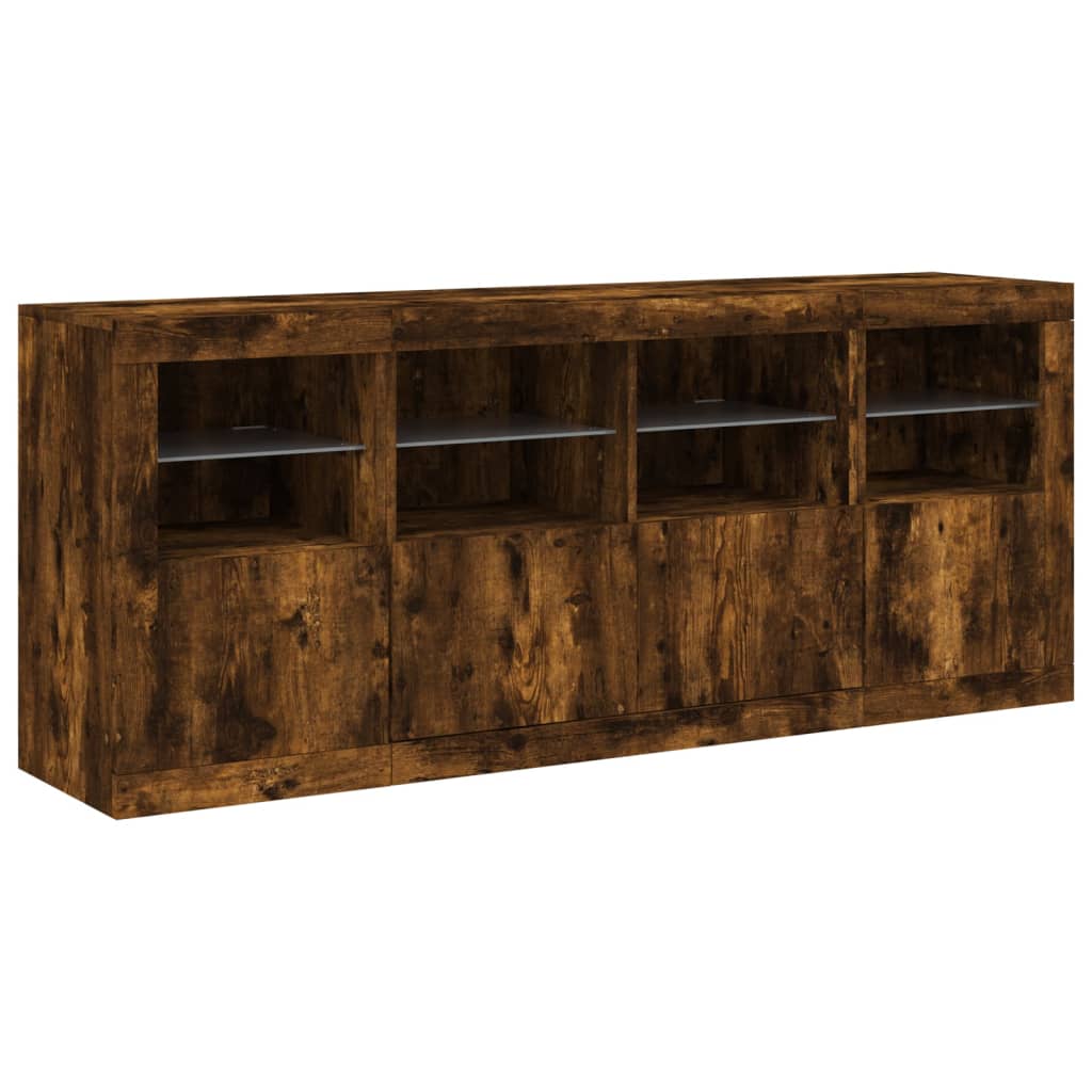 Dressoir met LED-verlichting 162x37x67 cm