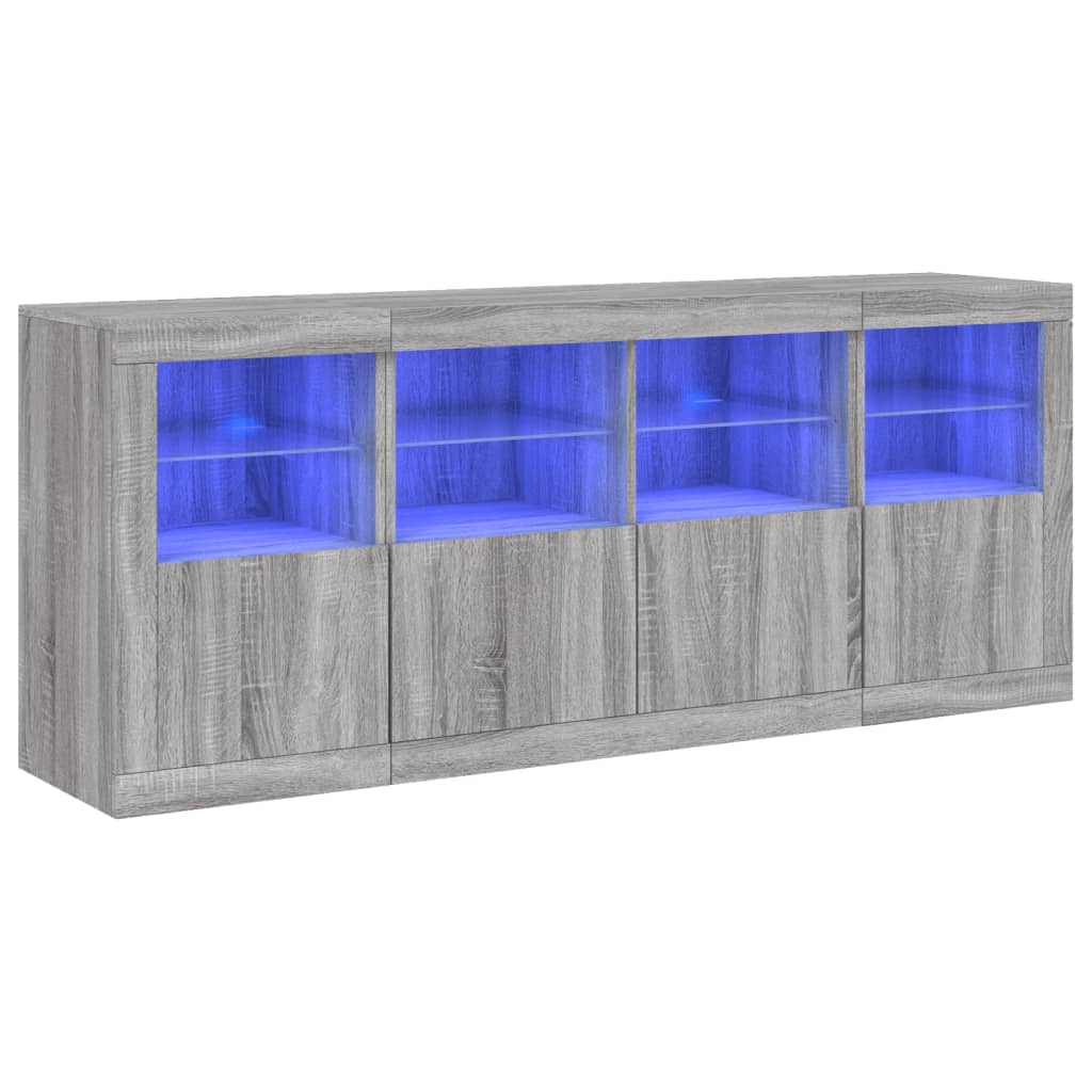 Dressoir met LED-verlichting 162x37x67 cm