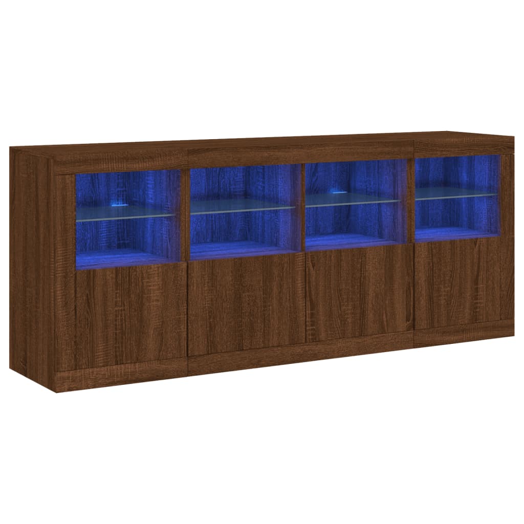 Buffet avec éclairage LED 162x37x67 cm