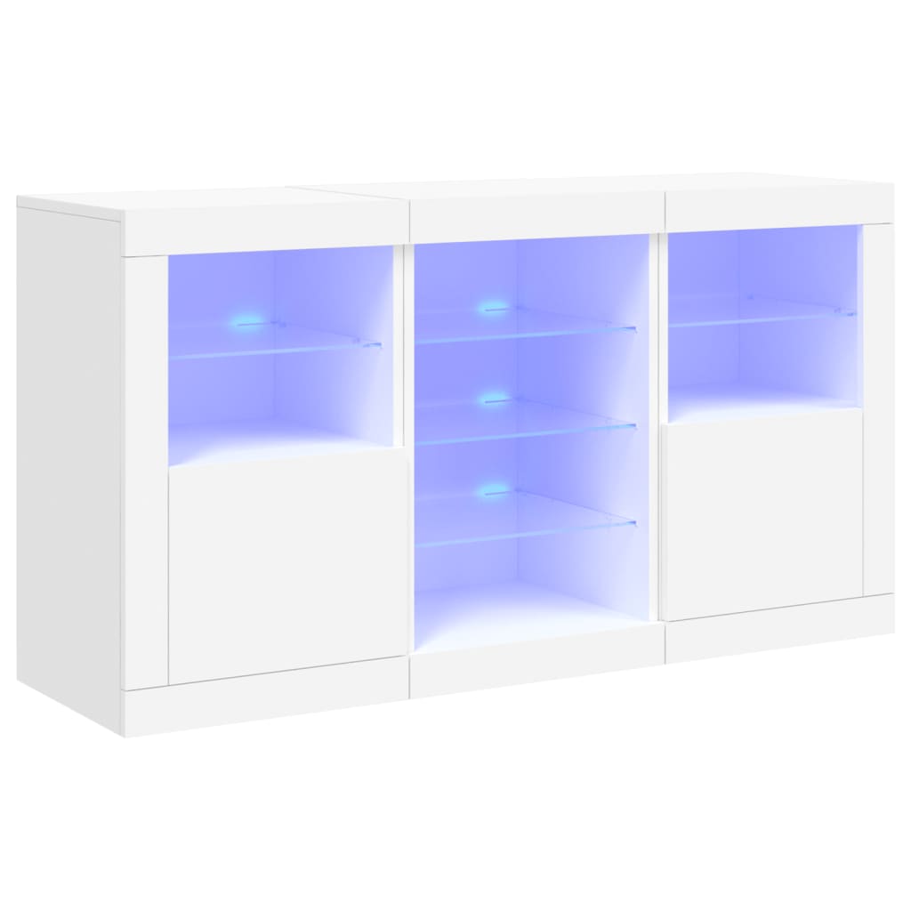 Dressoir met LED-verlichting 123x37x67 cm