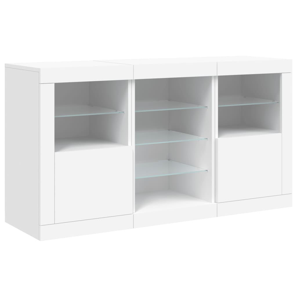 Buffet avec éclairage LED 123x37x67 cm couleur chêne