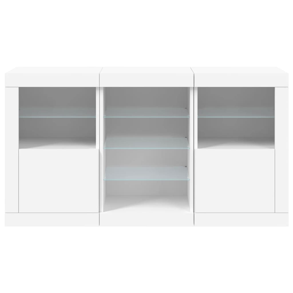 Buffet avec éclairage LED 123x37x67 cm couleur chêne sonoma