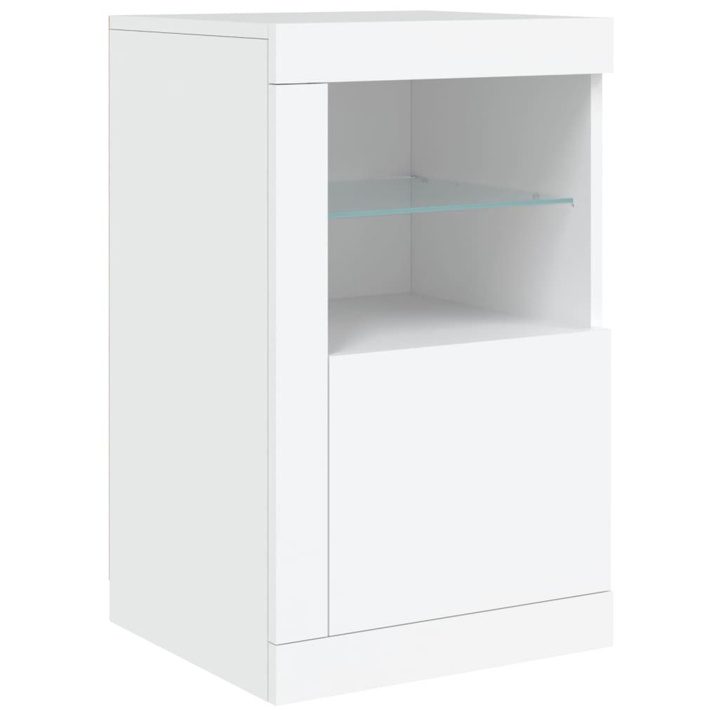 Buffet avec éclairage LED 123x37x67 cm couleur chêne