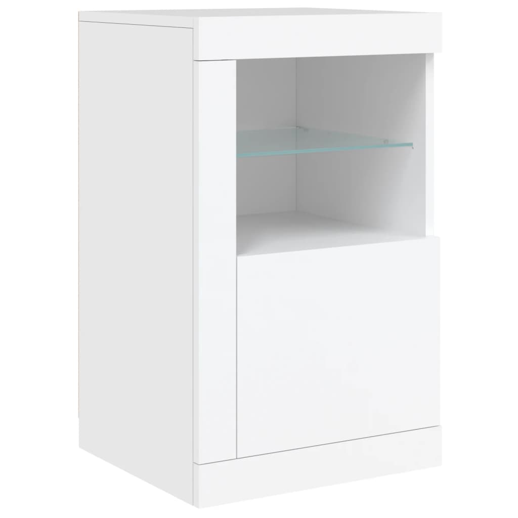 Buffet avec éclairage LED 123x37x67 cm couleur chêne sonoma