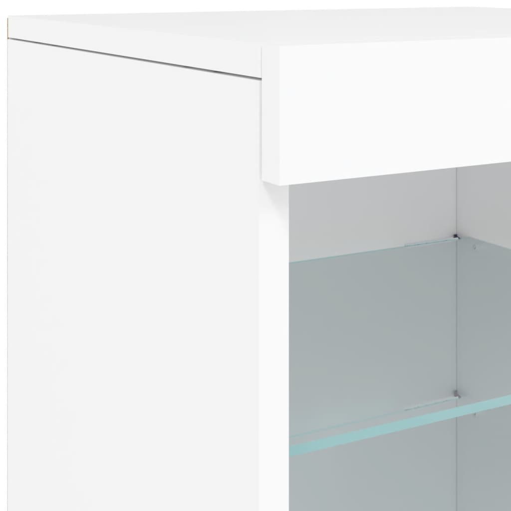 Buffet avec éclairage LED 123x37x67 cm couleur chêne