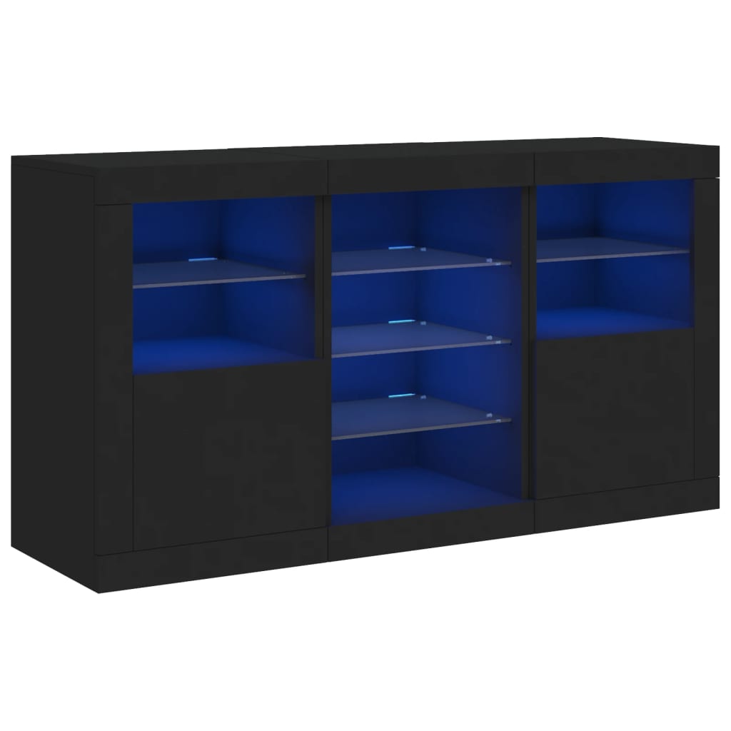 Dressoir met LED-verlichting 123x37x67 cm