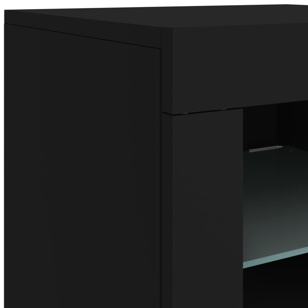 Buffet avec éclairage LED 123x37x67 cm couleur chêne