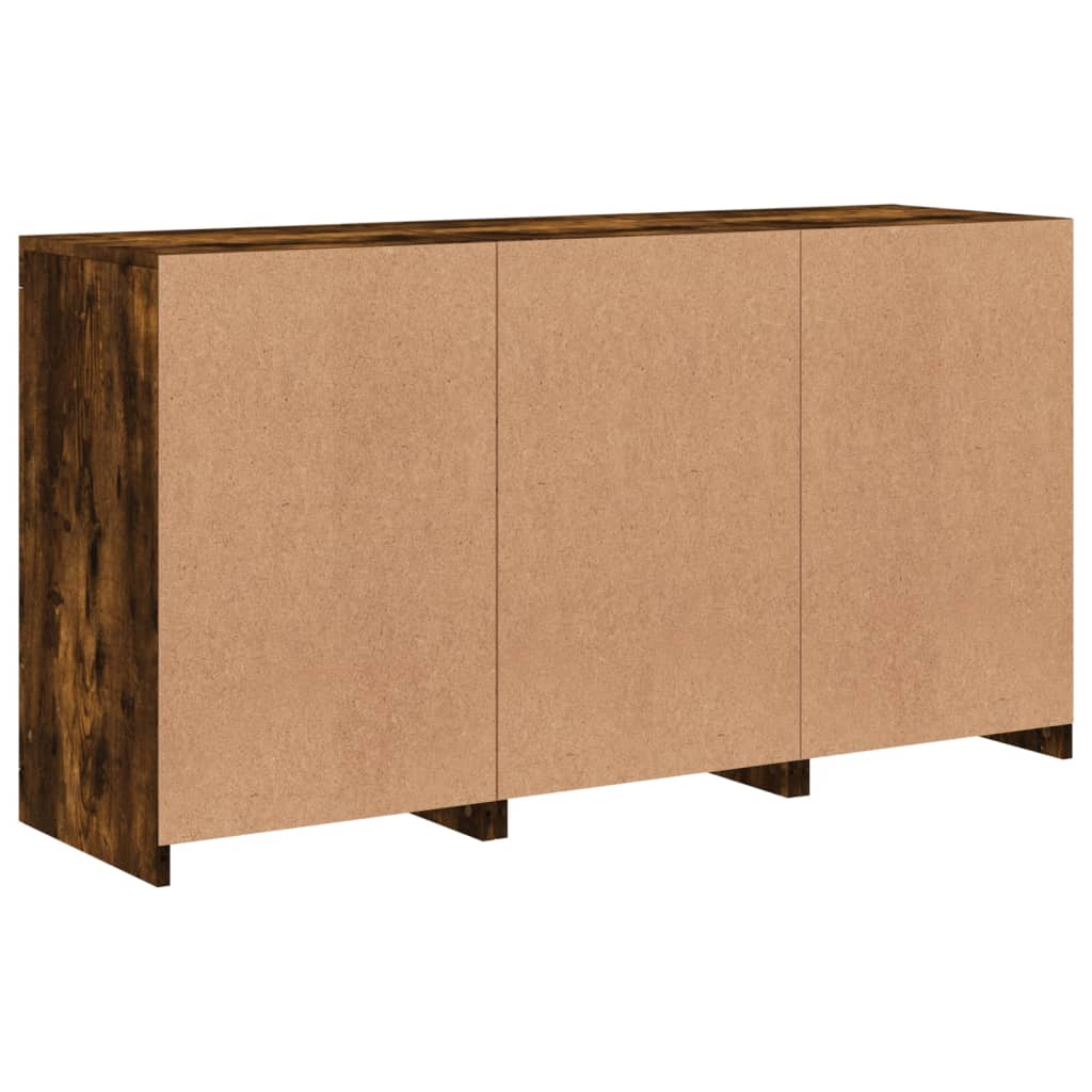 Buffet avec éclairage LED 123x37x67 cm couleur chêne