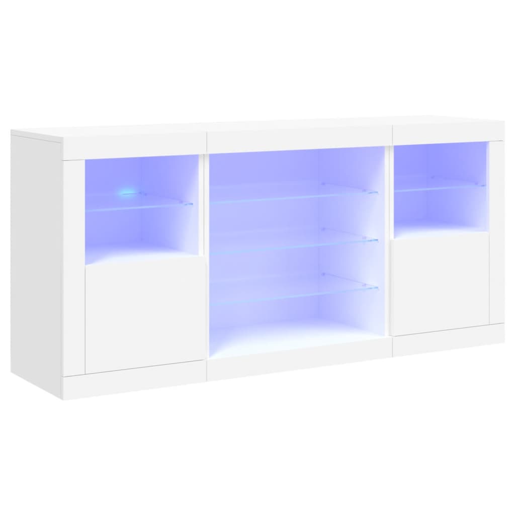 Dressoir met LED-verlichting 142,5x37x67 cm