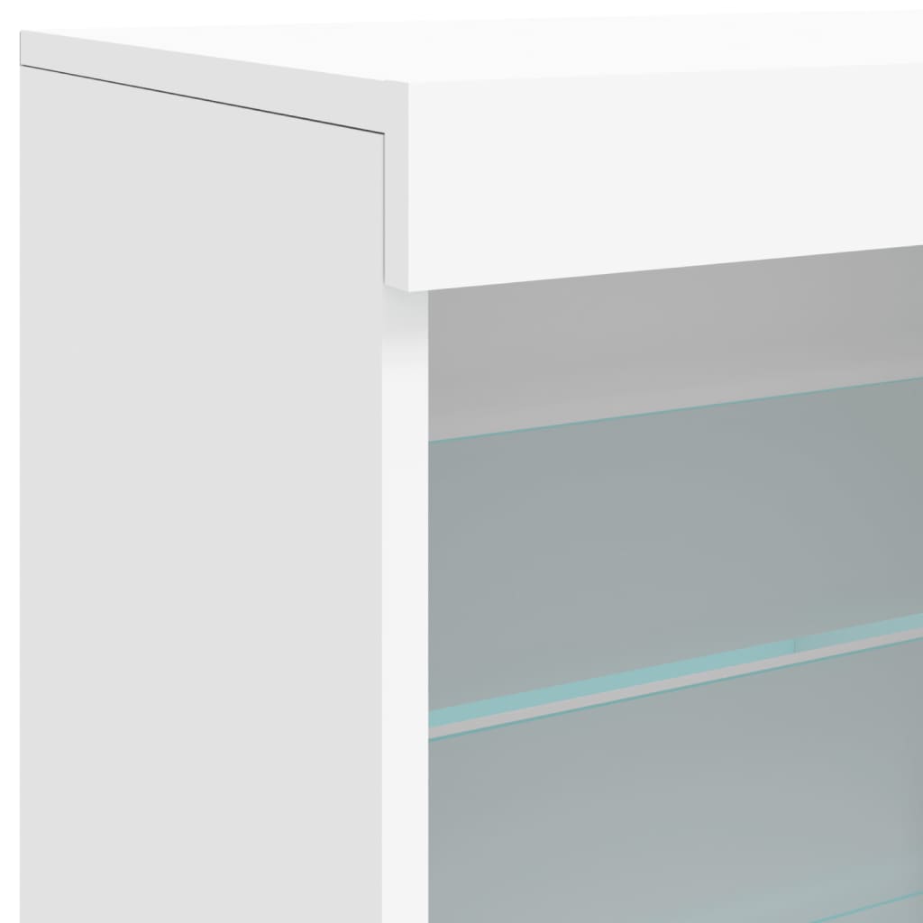 Dressoir met LED-verlichting 142,5x37x67 cm