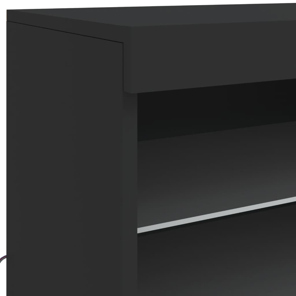 Dressoir met LED-verlichting 142,5x37x67 cm