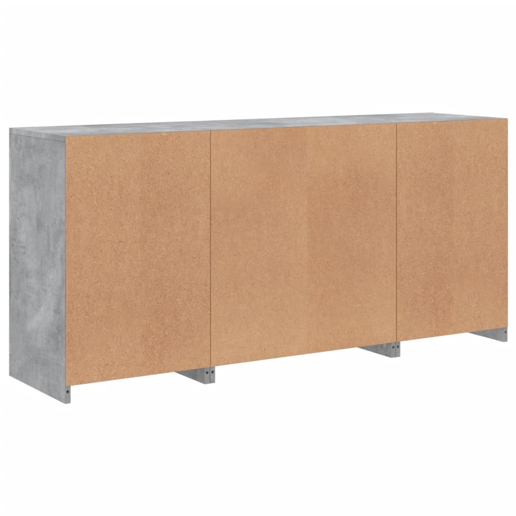 Dressoir met LED-verlichting 142,5x37x67 cm