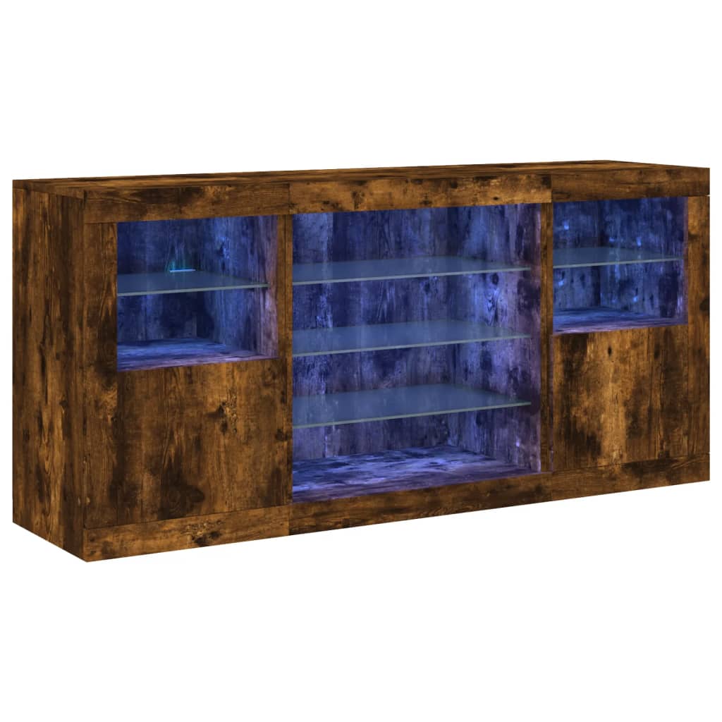 Buffet avec éclairage LED 142,5x37x67 cm