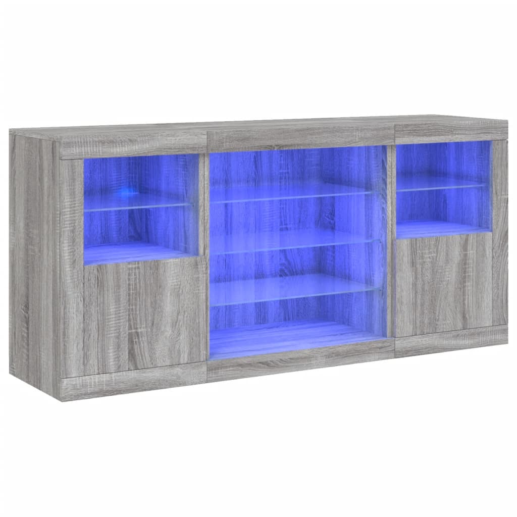 Buffet avec éclairage LED 142,5x37x67 cm