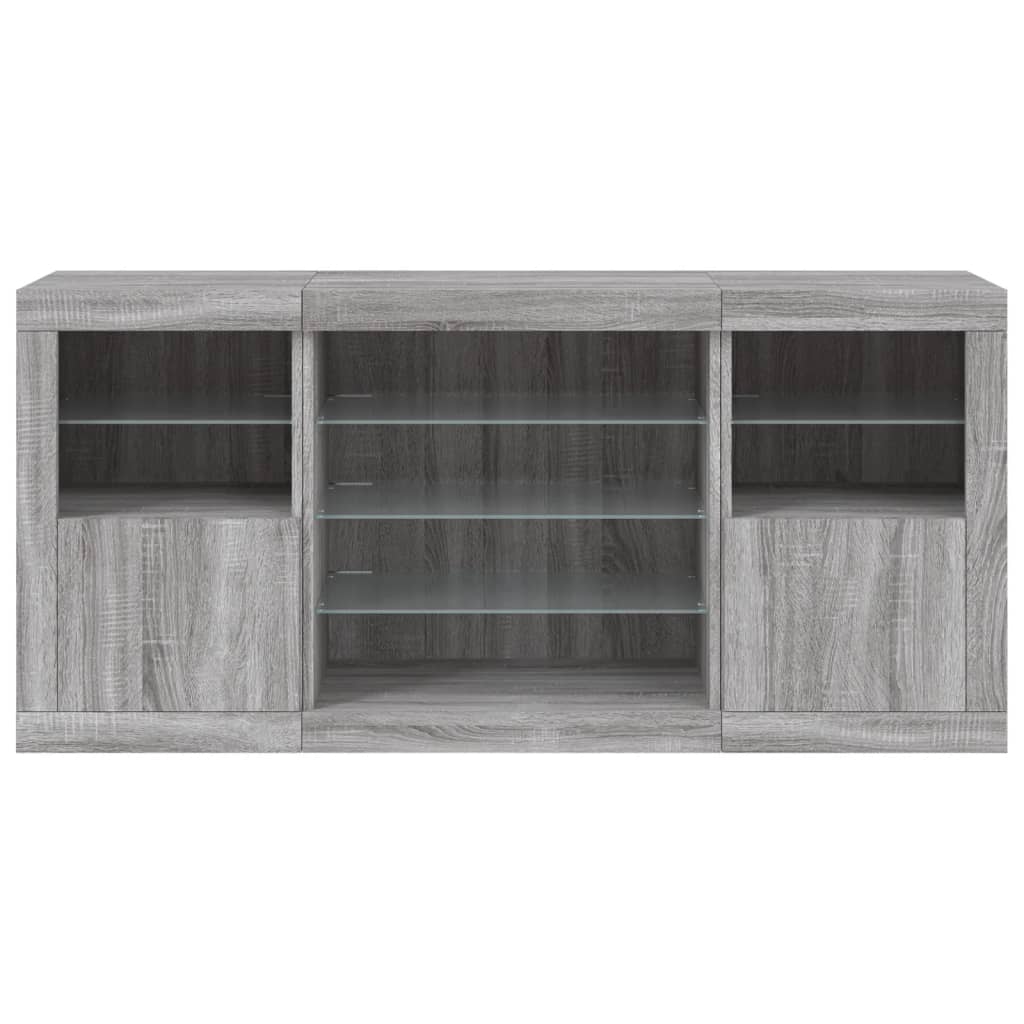 Buffet avec éclairage LED 142,5x37x67 cm