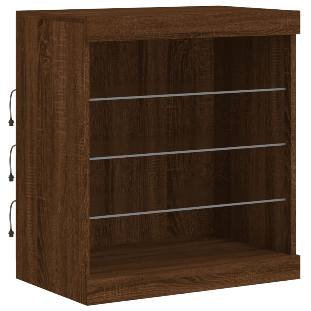 Dressoir met LED-verlichting 142,5x37x67 cm