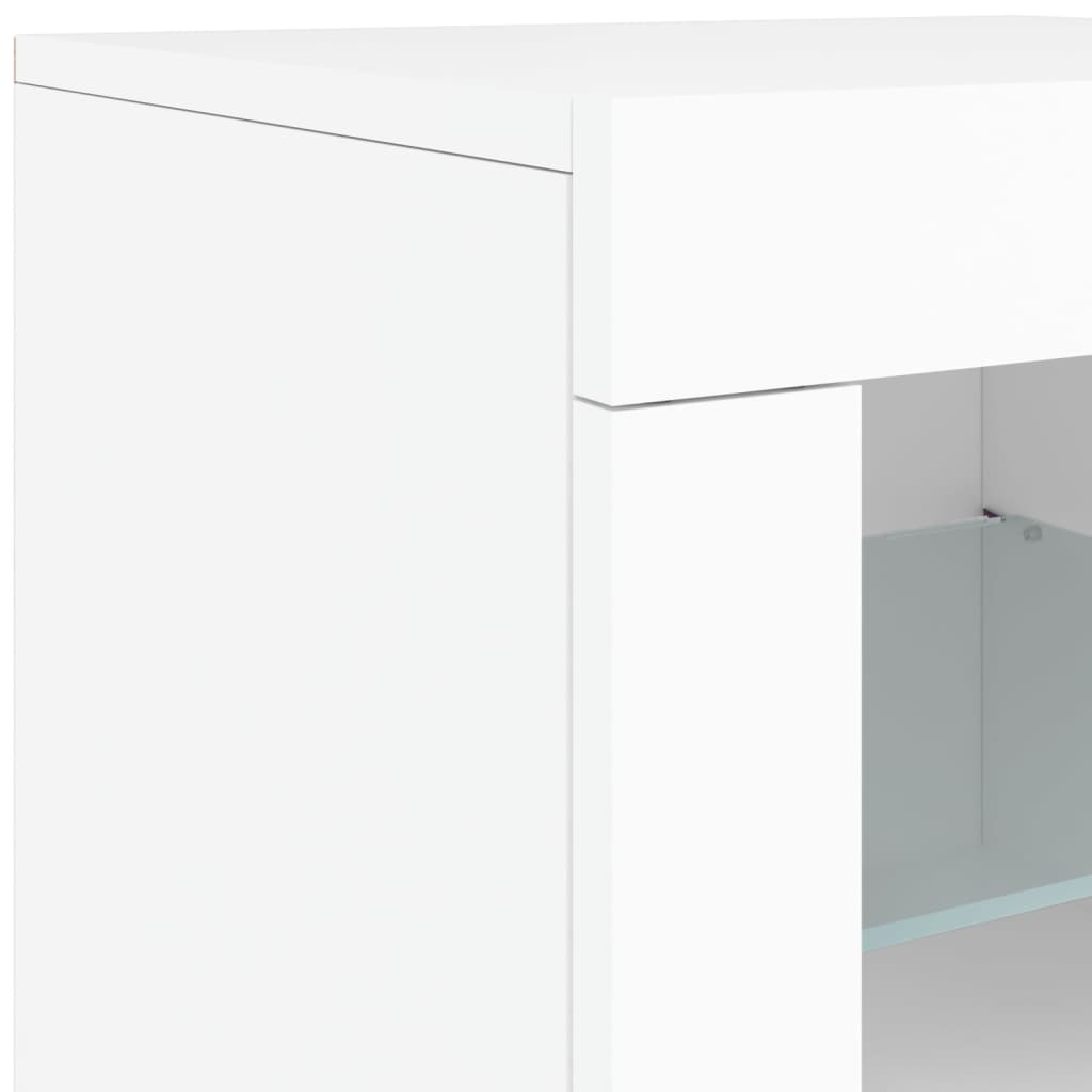 Dressoir met LED-verlichting 163x37x67 cm eikenkleurig