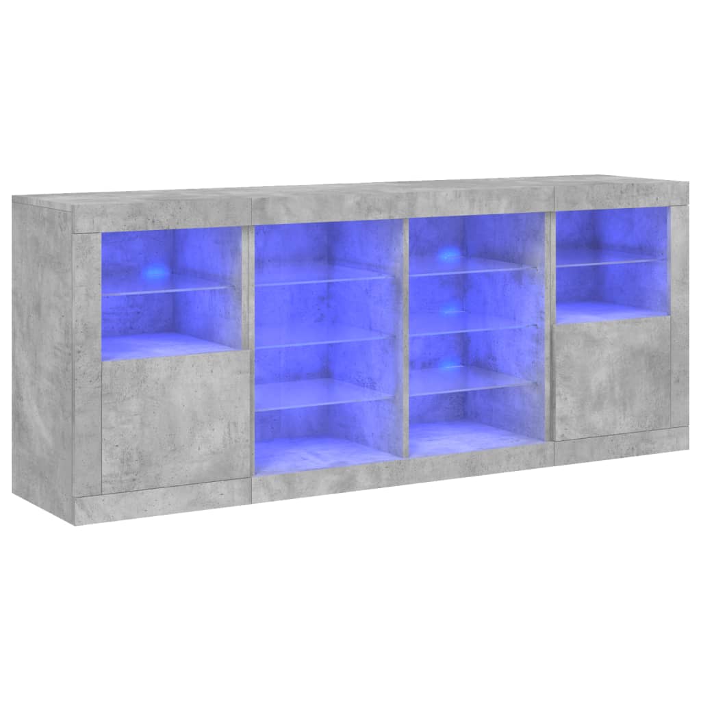 Buffet avec éclairage LED 163x37x67 cm