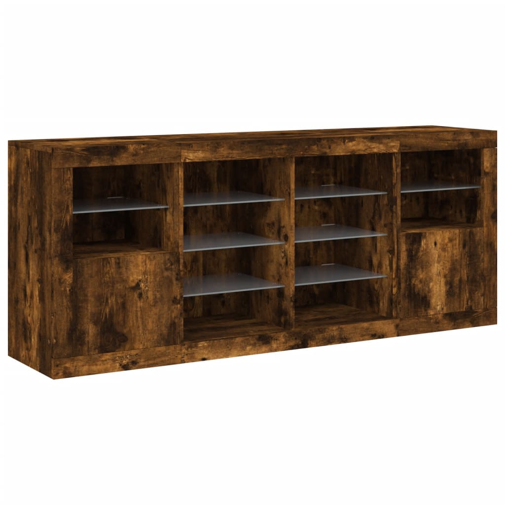 Dressoir met LED-verlichting 163x37x67 cm