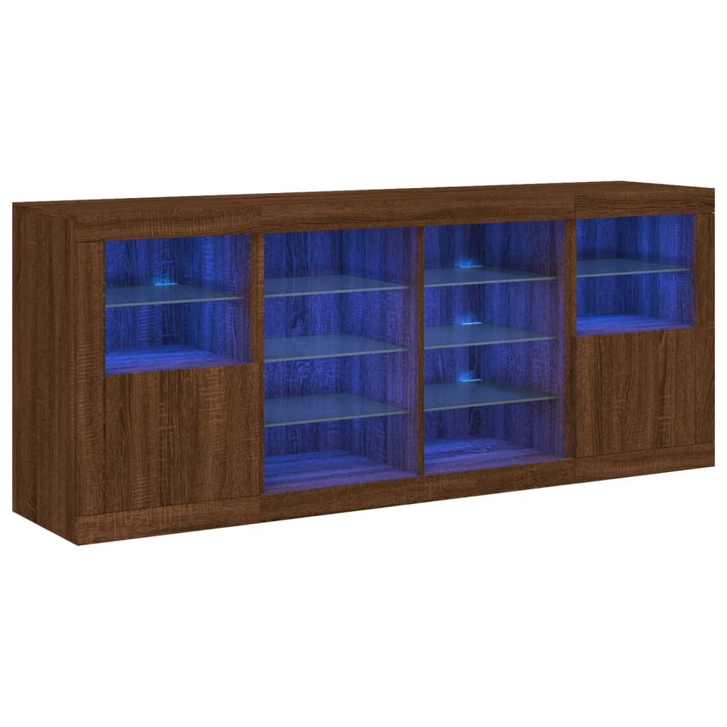 Buffet avec éclairage LED 163x37x67 cm