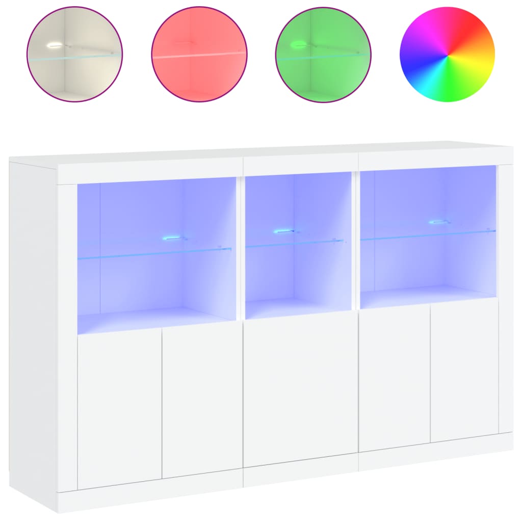 Dressoir met LED-verlichting 162x37x100 cm