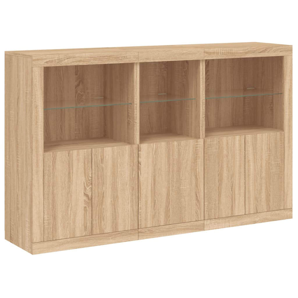 Dressoir met LED-verlichting 162x37x100 cm